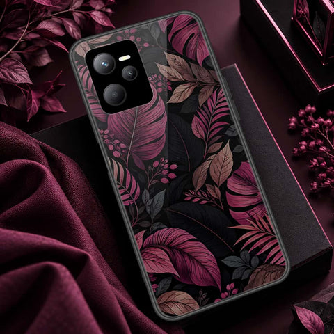 Realme V25 Cover - ONation Botanical Bloom Series - HQ Ultra Shine Premium Infinity Glass Soft Silicon Borders Case