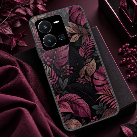 Vivo Y35 4G Cover - ONation Botanical Bloom Series - HQ Ultra Shine Premium Infinity Glass Soft Silicon Borders Case