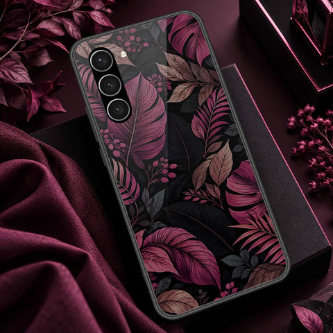 Samsung Galaxy S23 5G Cover - ONation Botanical Bloom Series - HQ Ultra Shine Premium Infinity Glass Soft Silicon Borders Case