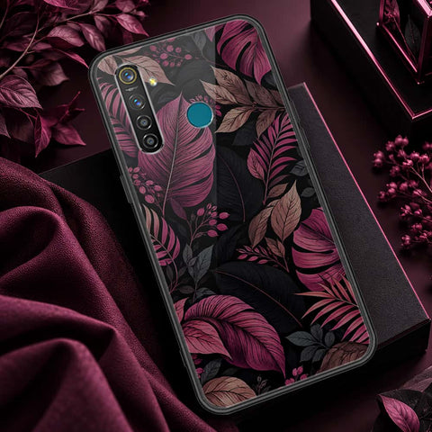 Realme 5 Pro Cover - ONation Botanical Bloom Series - HQ Ultra Shine Premium Infinity Glass Soft Silicon Borders Case