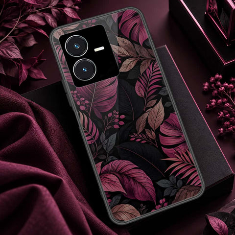 Vivo Y22 Cover - ONation Botanical Bloom Series - HQ Ultra Shine Premium Infinity Glass Soft Silicon Borders Case