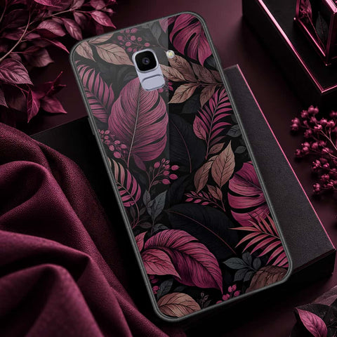 Samsung Galaxy J6 2018 Cover - ONation Botanical Bloom Series - HQ Ultra Shine Premium Infinity Glass Soft Silicon Borders Case