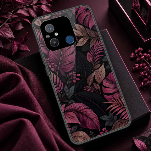 Xiaomi Poco C55 Cover - ONation Botanical Bloom Series - HQ Ultra Shine Premium Infinity Glass Soft Silicon Borders Case
