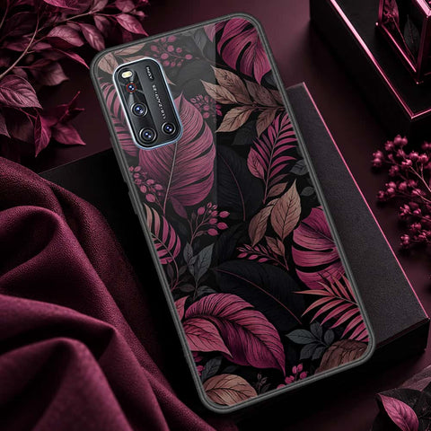 Vivo V19 Cover - ONation Botanical Bloom Series - HQ Ultra Shine Premium Infinity Glass Soft Silicon Borders Case