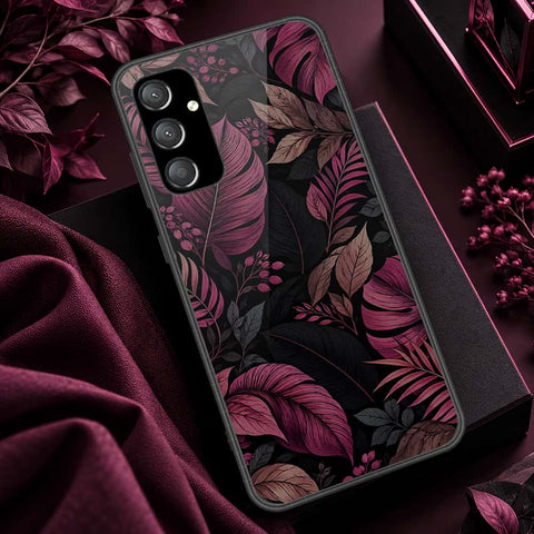 Samsung Galaxy A34 5G Cover - ONation Botanical Bloom Series - HQ Ultra Shine Premium Infinity Glass Soft Silicon Borders Case