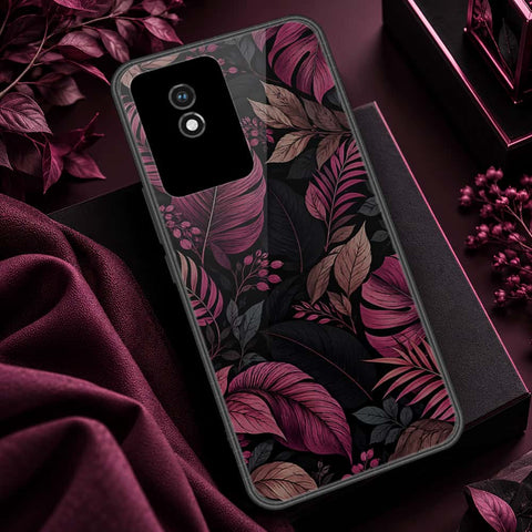 Vivo Y02 Cover - ONation Botanical Bloom Series - HQ Ultra Shine Premium Infinity Glass Soft Silicon Borders Case