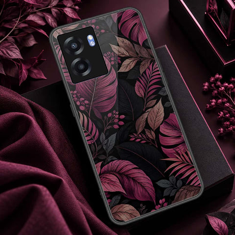 Oppo A56s Cover - ONation Botanical Bloom Series - HQ Ultra Shine Premium Infinity Glass Soft Silicon Borders Case