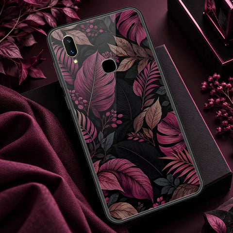 Vivo V11i Cover - ONation Botanical Bloom Series - HQ Ultra Shine Premium Infinity Glass Soft Silicon Borders Case
