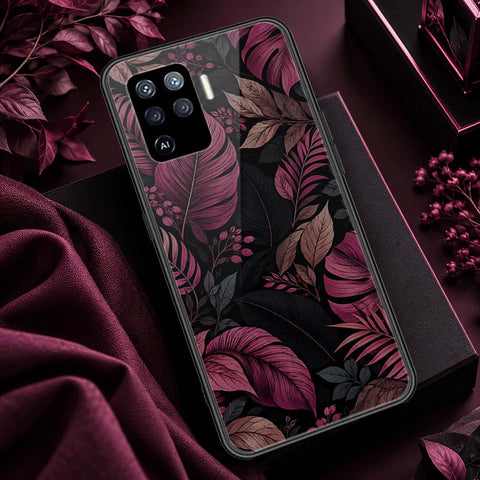 Oppo A94 Cover - ONation Botanical Bloom Series - HQ Ultra Shine Premium Infinity Glass Soft Silicon Borders Case