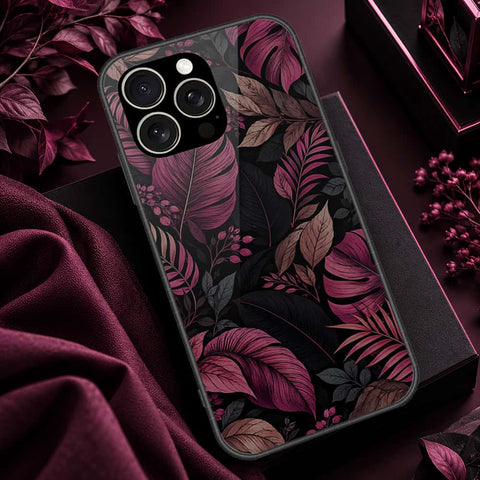 IPhone 15 Pro Max Cover - ONation Botanical Bloom Series - HQ Ultra Shine Premium Infinity Glass Soft Silicon Borders Case