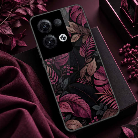 Oppo Reno 8 Pro Plus Cover - ONation Botanical Bloom Series - HQ Ultra Shine Premium Infinity Glass Soft Silicon Borders Case