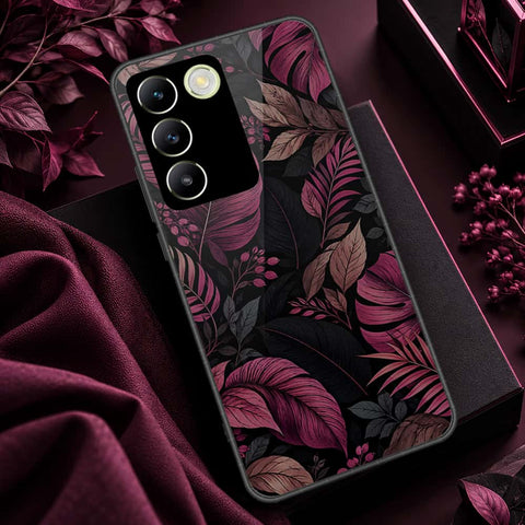 Vivo Y200e Cover - ONation Botanical Bloom Series - HQ Ultra Shine Premium Infinity Glass Soft Silicon Borders Case