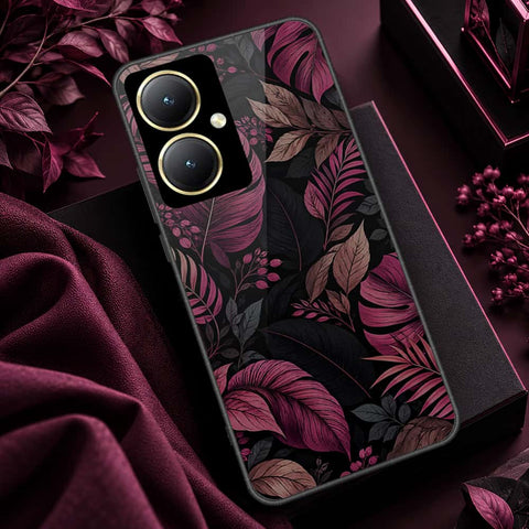Vivo Y27 Cover - ONation Botanical Bloom Series - HQ Ultra Shine Premium Infinity Glass Soft Silicon Borders Case