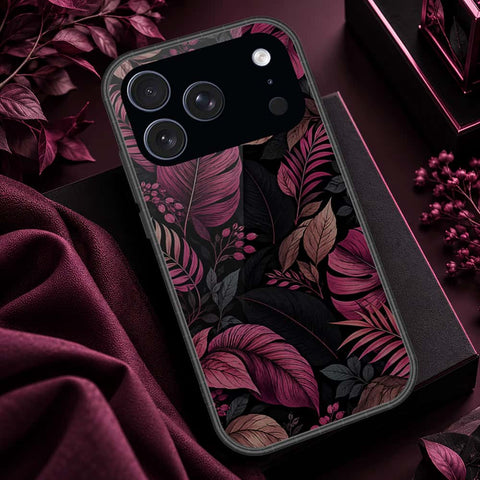 iPhone 18 Pro - ONation Botanical Bloom Series - HQ Ultra Shine Premium Infinity Glass Soft Silicon Borders Case
