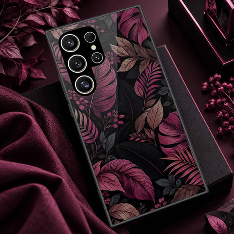 Samsung Galaxy S26 Ultra Cover - ONation Botanical Bloom Series - HQ Ultra Shine Premium Infinity Glass Soft Silicon Borders Case
