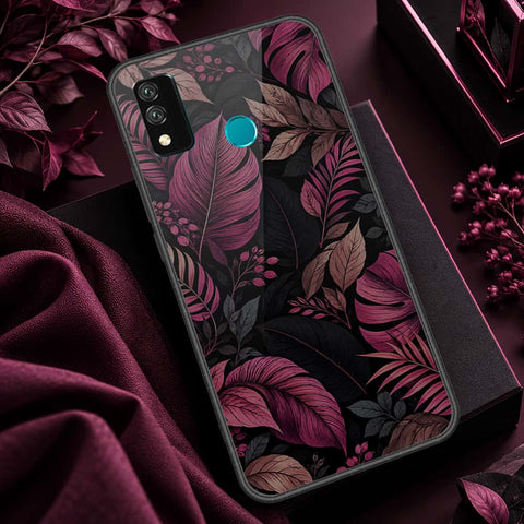 Huawei Y8s Cover - ONation Botanical Bloom Series - HQ Ultra Shine Premium Infinity Glass Soft Silicon Borders Case