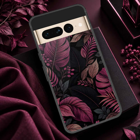 Google Pixel 7 Pro Cover - ONation Botanical Bloom Series - HQ Ultra Shine Premium Infinity Glass Soft Silicon Borders Case
