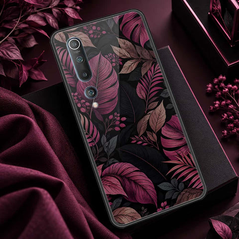 Xiaomi Mi 10 Cover - ONation Botanical Bloom Series - HQ Ultra Shine Premium Infinity Glass Soft Silicon Borders Case