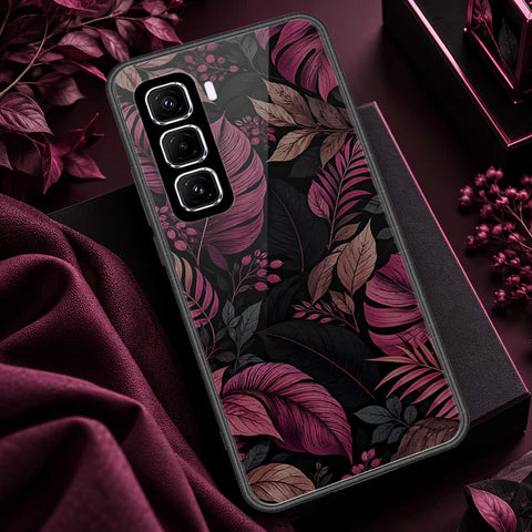 Infinix Hot 50 Pro Plus Cover - ONation Botanical Bloom Series - HQ Ultra Shine Premium Infinity Glass Soft Silicon Borders Case