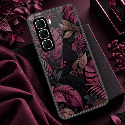 Infinix Hot 60 Pro Cover - ONation Botanical Bloom Series - HQ Ultra Shine Premium Infinity Glass Soft Silicon Borders Case