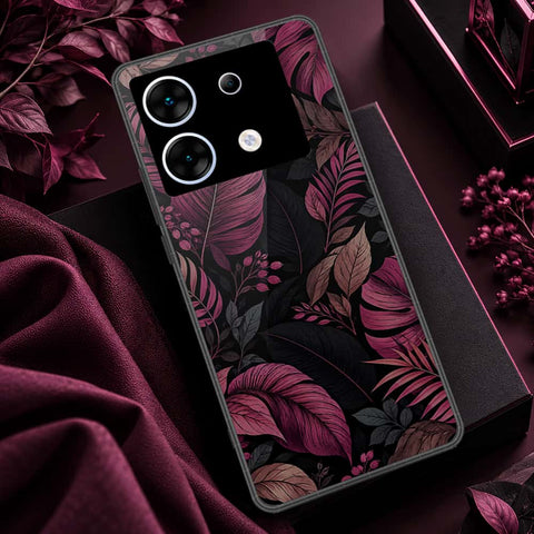 Infinix Zero 30 5G Cover - ONation Botanical Bloom Series - HQ Ultra Shine Premium Infinity Glass Soft Silicon Borders Case