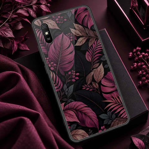 Xiaomi Redmi 9A Cover - ONation Botanical Bloom Series - HQ Ultra Shine Premium Infinity Glass Soft Silicon Borders Case