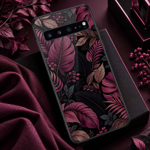 Samsung Galaxy S10 5G Cover - ONation Botanical Bloom Series - HQ Ultra Shine Premium Infinity Glass Soft Silicon Borders Case