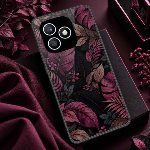 Honor X8d Cover - ONation Botanical Bloom Series - HQ Ultra Shine Premium Infinity Glass Soft Silicon Borders Case
