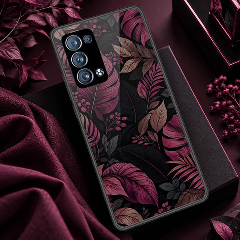 Oppo Reno 6 Pro Plus Cover - ONation Botanical Bloom Series - HQ Ultra Shine Premium Infinity Glass Soft Silicon Borders Case