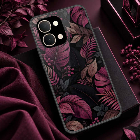 Vivo Y31d Cover - ONation Botanical Bloom Series - HQ Ultra Shine Premium Infinity Glass Soft Silicon Borders Case
