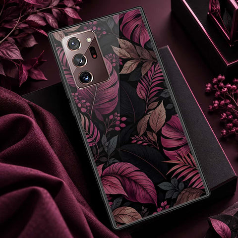 Samsung Galaxy Note 20 Ultra Cover - ONation Botanical Bloom Series - HQ Ultra Shine Premium Infinity Glass Soft Silicon Borders Case