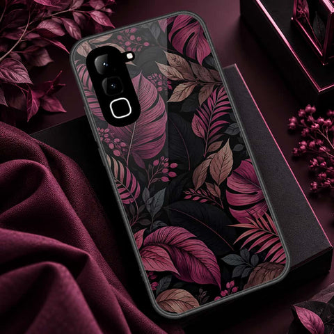 Infinix Hot 70 Cover - ONation Botanical Bloom Series - HQ Ultra Shine Premium Infinity Glass Soft Silicon Borders Case