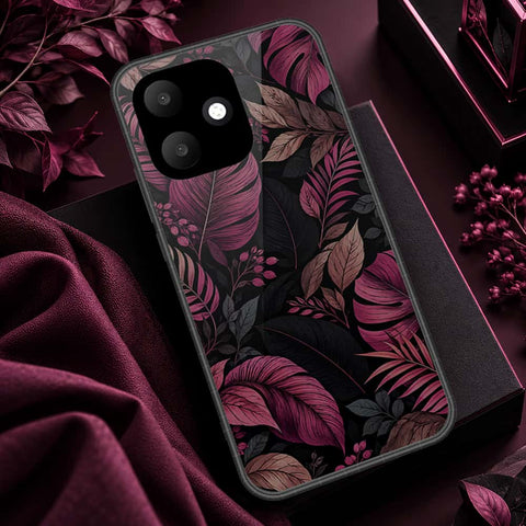 Oppo A6c Cover - ONation Botanical Bloom Series - HQ Ultra Shine Premium Infinity Glass Soft Silicon Borders Case