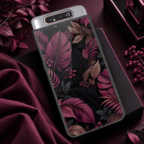 Samsung Galaxy A90 Cover - ONation Botanical Bloom Series - HQ Ultra Shine Premium Infinity Glass Soft Silicon Borders Case