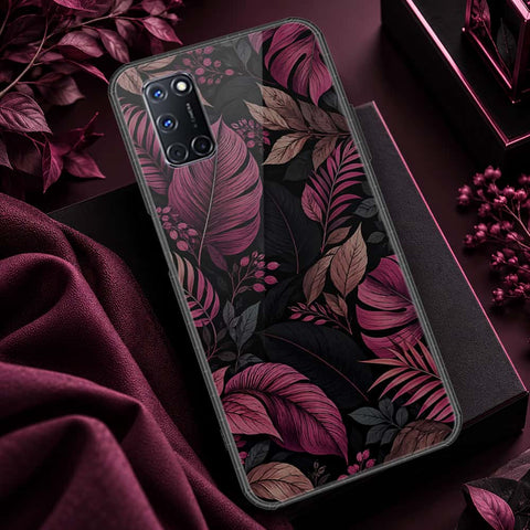 Oppo A52 Cover - ONation Botanical Bloom Series - HQ Ultra Shine Premium Infinity Glass Soft Silicon Borders Case
