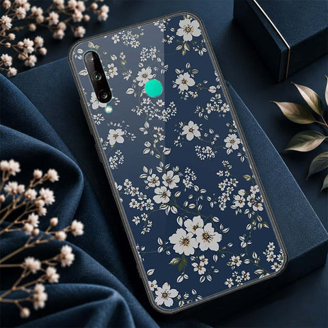 Huawei P40 lite E Cover - ONation Botanical Bloom Series - HQ Ultra Shine Premium Infinity Glass Soft Silicon Borders Case