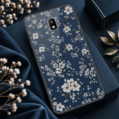 Samsung Galaxy J4 2018 Cover - ONation Botanical Bloom Series - HQ Ultra Shine Premium Infinity Glass Soft Silicon Borders Case