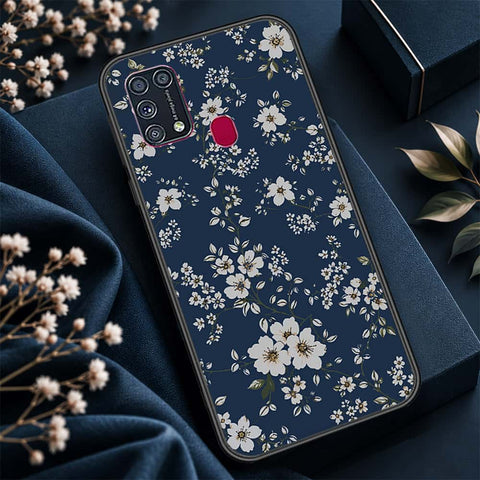 Samsung Galaxy M31 Cover - ONation Botanical Bloom Series - HQ Ultra Shine Premium Infinity Glass Soft Silicon Borders Case