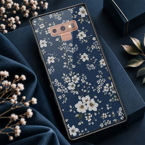 Samsung Galaxy Note 9 Cover - ONation Botanical Bloom Series - HQ Ultra Shine Premium Infinity Glass Soft Silicon Borders Case