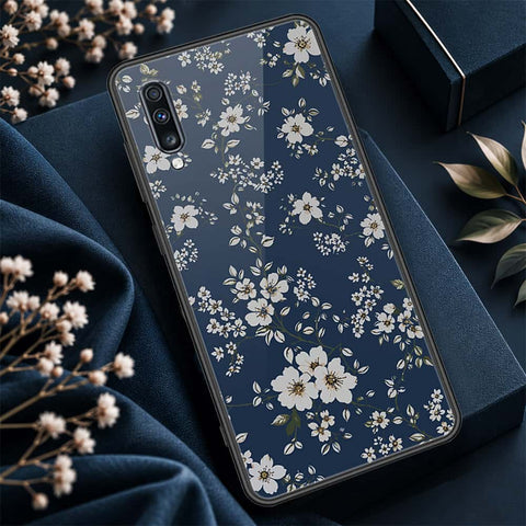 Samsung Galaxy A70s Cover - ONation Botanical Bloom Series - HQ Ultra Shine Premium Infinity Glass Soft Silicon Borders Case