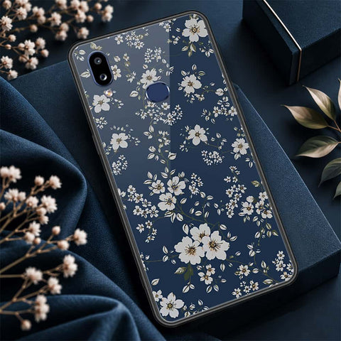 Samsung Galaxy A10s Cover - ONation Botanical Bloom Series - HQ Ultra Shine Premium Infinity Glass Soft Silicon Borders Case
