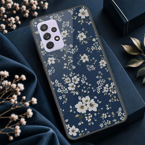 Samsung Galaxy A72 Cover - ONation Botanical Bloom Series - HQ Ultra Shine Premium Infinity Glass Soft Silicon Borders Case