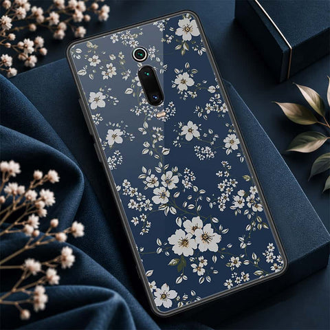 Xiaomi Mi 9T Cover - ONation Botanical Bloom Series - HQ Ultra Shine Premium Infinity Glass Soft Silicon Borders Case