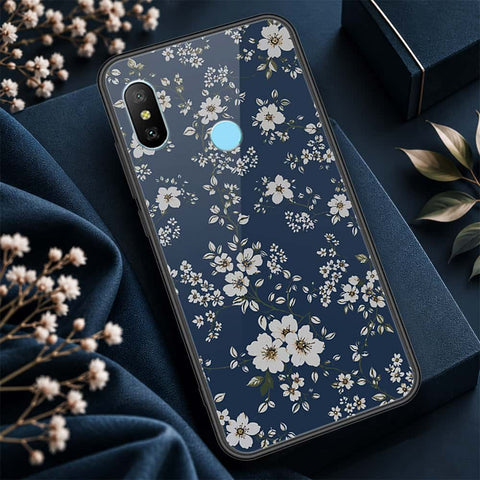 Redmi 6 Pro Cover - ONation Botanical Bloom Series - HQ Ultra Shine Premium Infinity Glass Soft Silicon Borders Case