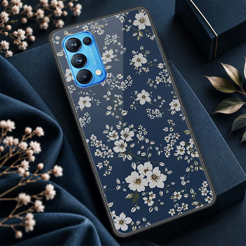 Oppo Reno 5 Pro 5G Cover - ONation Botanical Bloom Series - HQ Ultra Shine Premium Infinity Glass Soft Silicon Borders Case