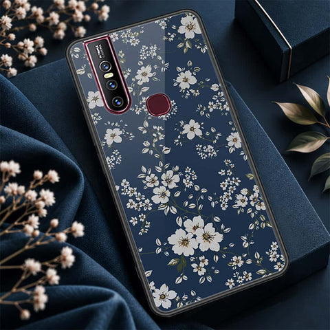 Vivo V15 Cover - ONation Aesthetic Collage Series - HQ Ultra Shine Premium Infinity Glass Soft Silicon Borders Case