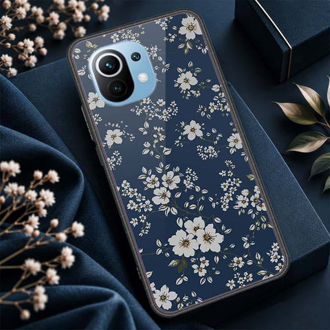 Xiaomi Mi 11 Cover - ONation Botanical Bloom Series - HQ Ultra Shine Premium Infinity Glass Soft Silicon Borders Case