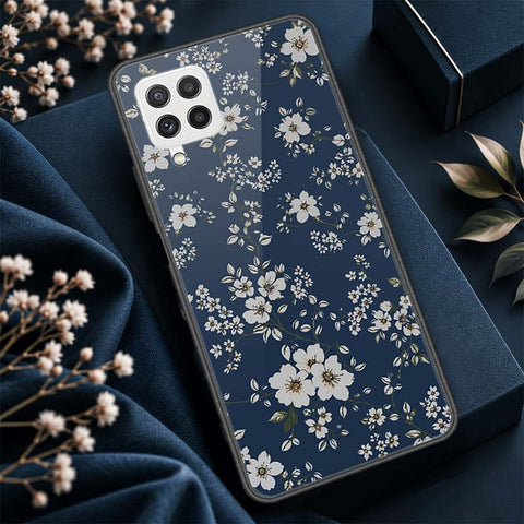 Samsung Galaxy M32 Cover - ONation Botanical Bloom Series - HQ Ultra Shine Premium Infinity Glass Soft Silicon Borders Case