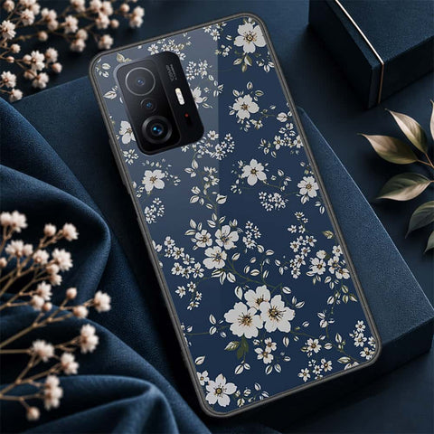 Xiaomi 11T Cover - ONation Botanical Bloom Series - HQ Ultra Shine Premium Infinity Glass Soft Silicon Borders Case
