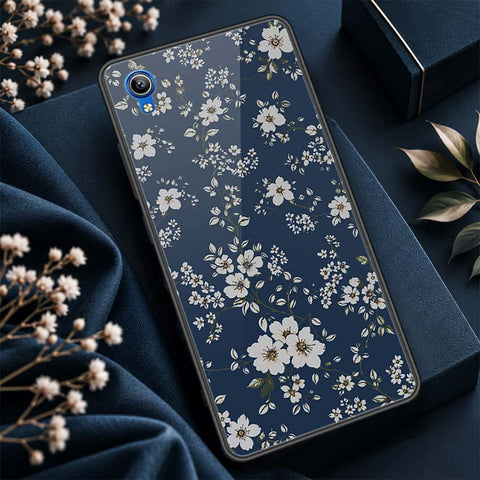 Vivo Y1s Cover - ONation Botanical Bloom Series - HQ Ultra Shine Premium Infinity Glass Soft Silicon Borders Case